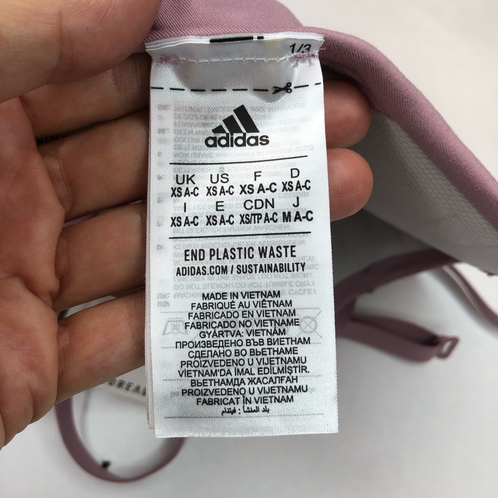 Adidas Women's Dusty Rose Sports Bra - Picture 8 of 9